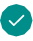 A green checkmark icon on a teal circular background.